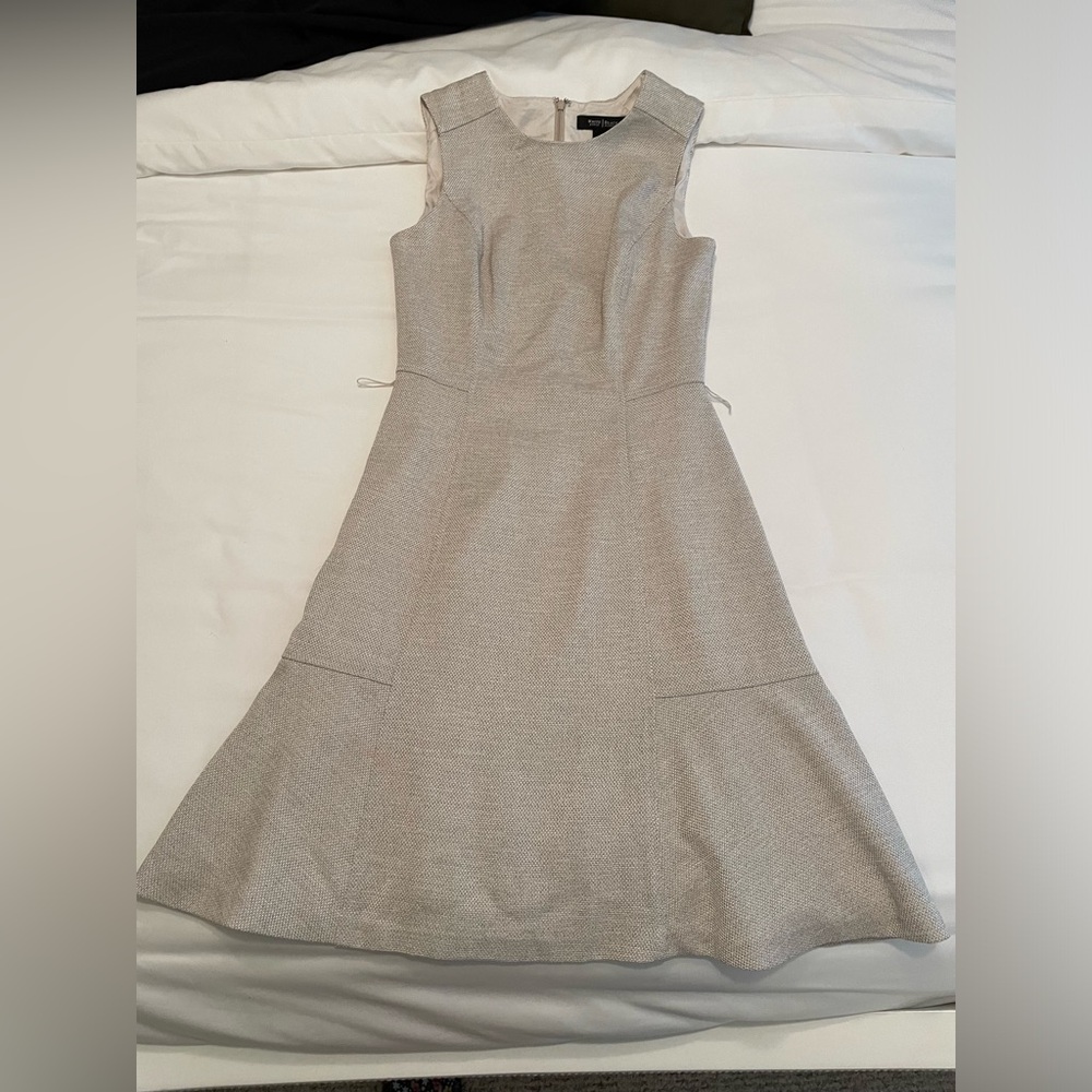 White House black market ruffle hem dress